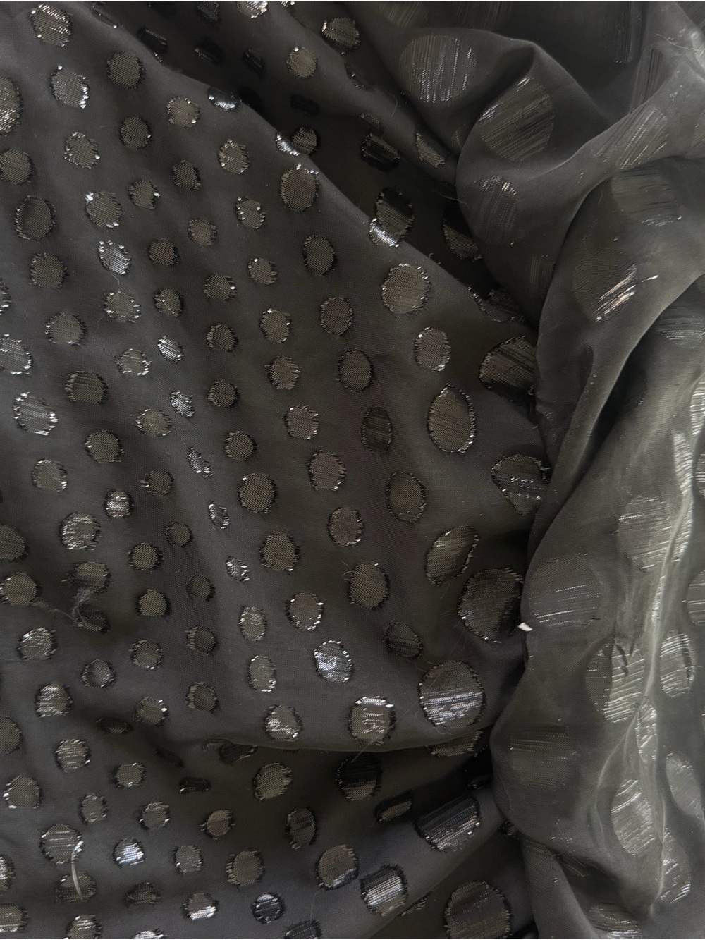 Black polka dot tiered ruffle mini skort - Picture 3 of 7